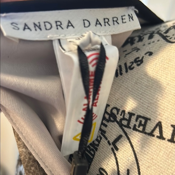 Sandra Darren Black and Gray Jumpsuit with Animal Print - Picture 5 of 9